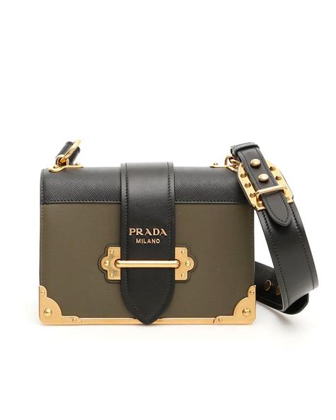 prada cahier farfetch|Prada Cahier Leather Shoulder Bag in Green .